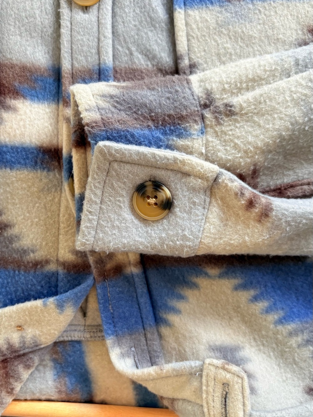 Aztec Patterned Fleece Shacket - Picture 4 of 4
